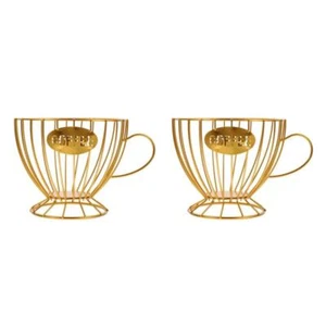 2 PCS Kaffeebeutelhalter Kind Kaffeepadhalter Für Die Theke Drahtkorb - Bild 1 von 11