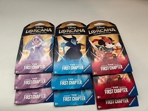 Disney Lorcana TCG Lot of 9. the first chapter. 9 packs new sealed