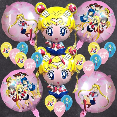 PARTYPALACEUSA 18pc Sailor moon foil latex Balloons party supplies decoration theme baby shower