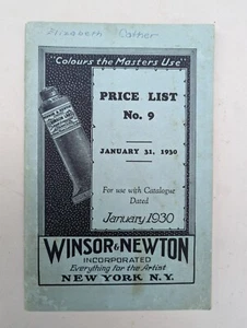 1930 WINDSOR & NEWTON Catálogo de Arte Pinceles Papel Lienzos Paletas Plantilla - Imagen 1 de 6