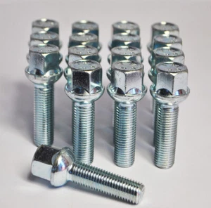 16 x M14 x 1,5, filettatura 50 mm, raggio-13 bulloni ruota (argento) - Foto 1 di 2