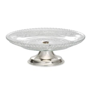 Snack Glasschale Silber Servierschale Konfektschale Hochzeit Nussschale Etagere - Picture 1 of 3