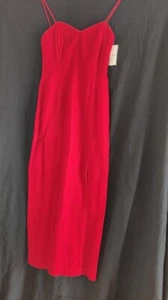 Corsagenkleid lang, roter Samt, NEU - Bild 1 von 7