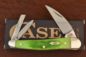 CASE XX USA LIME GREEN BONE WHARNCLIFFE SEAHORSE WHITTLER KNIFE 2024 6355 WH SS - Picture 1 of 6