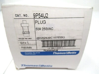 Thomas & Betts 9P54U2 Pin and Sleeve Receptacle Plug 50A 250VAC *NEW*  - Image 1 of 4