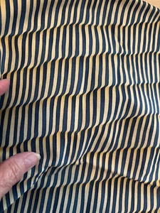 Vtg 43X48" MODA Deb Strain PATRIOTIC Flag WAVY STRIPES Quilt Fabric Blue Ecru - Picture 1 of 12