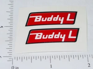 Paar Buddy L rot/schwarz rechteckige Aufkleber BL-031 - Bild 1 von 1