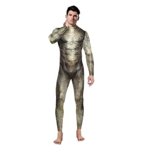 Snakeskin Bodysuit Cosplay Jumpsuit Costume Party Tights Stage Suit Halloween US - Picture 1 of 9