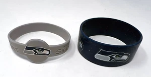 Pair of (2) Vtg Seattle Seahawks NFL Football Bracelets Cool retro Hipster Cuff - Picture 1 of 2