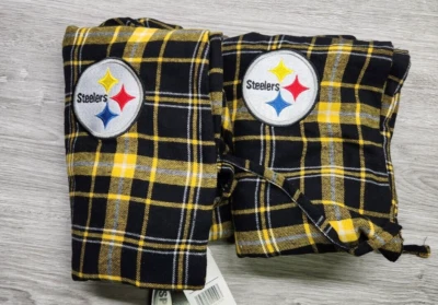 Lote de 2 PANTALONES PIJAMA SALÓN PITTSBURGH STEELERS PARA MUJER 100% ALGODÓN 2X FRANELA Foto 1 de 4