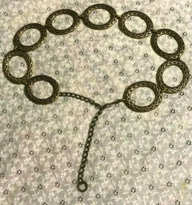 CINTURÓN RETRO VINTAGE 100% LATÓN MACIZO ajustable MUJER/NIÑA TALLA ÚNICA muy bonito Foto 1 de 4