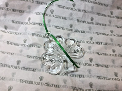 Waterford Crystal Clear Shamrock Tree Ornament