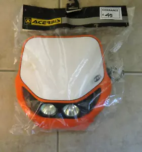 ACERBIS DHH HEADLIGHT NEW OLD STOCK CLEARANCE ORANGE - Picture 1 of 2