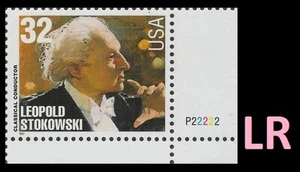 US 3158 Classical Conductor Leopold Stokowski 32c plate single LR P22222 MNH 199 - Picture 1 of 1