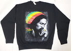Sweat-shirt à col crew Bob Marley rasta reggae légende pull homme neuf