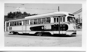 2G904 RP 1949 KANSAS CITY PUBLIC SERVICE RAILWAY CAR #702 48th & TROOST AVE - Picture 1 of 1