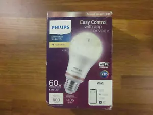Philips Dimmable 60W Wi-Fi LED Soft White 2700k, A19, 800 Lumens - Picture 1 of 2