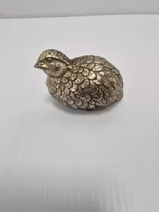 SILVER PLATED QUAIL SHAPED Pepper Shaker - Picture 1 of 6