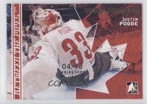2006-07 ITG Between the Pipes Team Canada Spring Expo /10 Justin Pogge #122