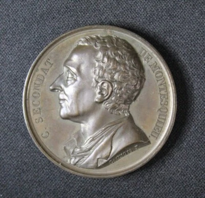 1847 C. Secondat Large Copper Medal France Numismatic High Relief Coin - Image 1 of 4