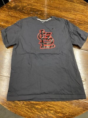 Nike Team Mens Sz XL St. Louis Cardinals Short Sleeve T-Shirt Black - Image 1 of 3