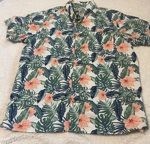 Camisa para hombre Duluth Trading Co Untucked XL hawaiana floral hibisco calce ajustado - Imagen 1 de 7