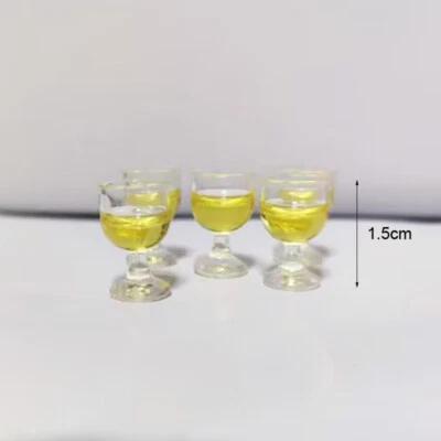 10 Dollhouse Miniature Wine Glasses Cup Goblet Bar party Drink Accessory 1:12 - Image 1 of 2