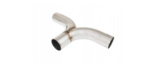 Exhaust Tee Y-piece Pipe Stainless Steel T304 Custom Pipe 70mm to 2x63mm - Picture 1 of 4