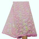 Latest French Tulle Lace Fabric 5 Yards High Quality Nigerian Wedding...