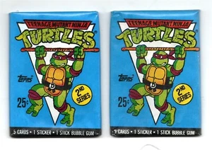 1990 Topps Teenage Mutant Ninja Turtles 2nd SERIES full color trading card PACK - Picture 1 of 3