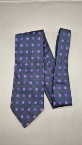 Vintage Aquascutum 9cm All Silk Polka Dot Neck Tie - Picture 1 of 3