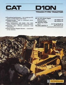 1987  CAT D-10N CRAWLER -  ORIGINAL BROCHURE - Picture 1 of 8