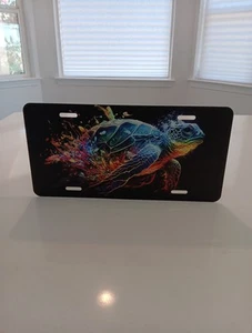 Matrícula de tortuga marina de neón - Imagen 1 de 4