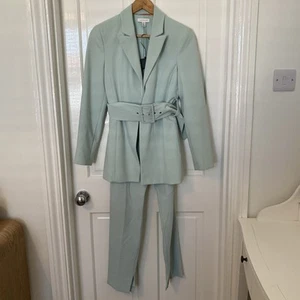 Topshop Mint Green Matching Belted Blazer Suit Ladies - Picture 1 of 9