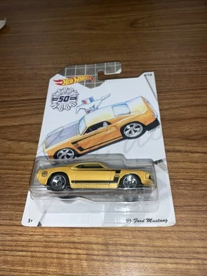 2019 Hot Wheels Larry Wood 50th Anniversary ‘69 Ford Mustang #4 - Image 1 of 4