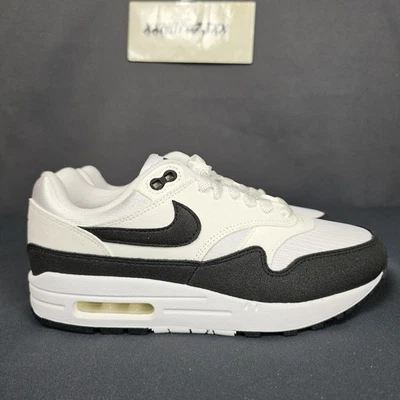 Nike Air Max 1 White Black Summit White Womens Sneaker Size 9 Men 7.5 DZ2628-102 - Image 1 of 4