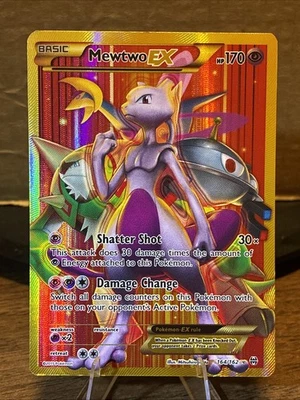 Pokémon Mewtwo EX TCG Full Art Holo Rare Card Breakthrough-Secret 164/162 LP - Image 1 of 4