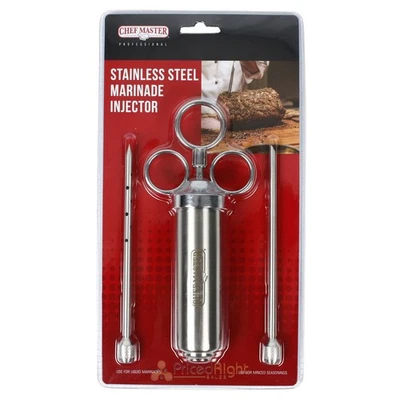 Chef Master Stainless Steel Marinade Injector Liquid and Minced Needles 40098CM - Image 1 of 4
