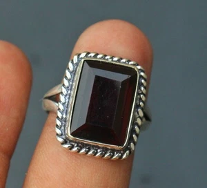 Attractive Smoky Quartz Gemstone Handmade Solid 925 Sterling Silver Jewelry Ring - Picture 1 of 3