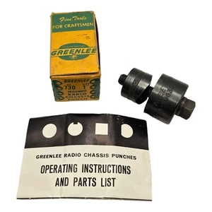 Greenlee No. 730 1" Round Radio Chassis Punch w Original Box Made in USA Vintage - Picture 1 of 5
