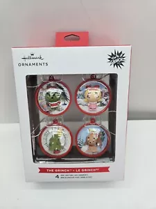 Hallmark Dr Seuss The Grinch Mini Ornament Set Of 4 Max Cindy Lou Who Tree NEW - Picture 1 of 7