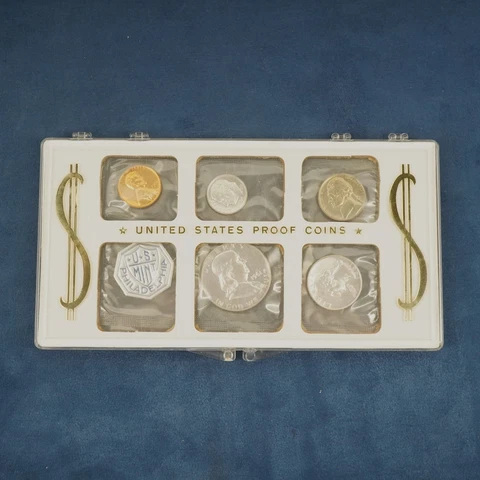 1961 US Mint Silver Proof Set in Plastic Case - Free Shipping USA Cover