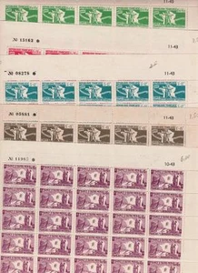 COLONIES FRANCAISES FRANCE LIBRE YVERT 1/5 AIDE COMBATTANTS EN FEUILLES NEUFSxx - Imagen 1 de 1