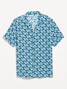 Old Navy Men’s Short-Sleeve Printed Camp Shirt Size S M L XL XXL $33 - Picture 1 of 4