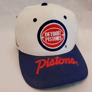 Vintage Sports Specialties Detroit Pistons Hat Snapback NBA Wool Cap Brim Script - Picture 1 of 24