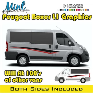 AUTOCARAVANA L1 PEUGEOT BOXER L2 FURGONETA AUTOCARAVANA RAYAS CALCOMANÍAS GRÁFICAS 015 - Imagen 1 de 4