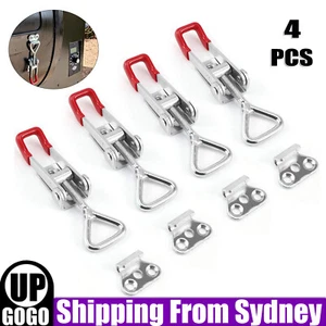 4Pcs Over Centre Latch Small Trailer Toggle Overcentre Latch Fastener Door Hook - Picture 1 of 12