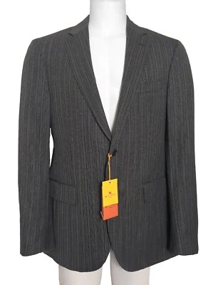 NEW Etro Sportcoat Jacket! 38 or 40  Silvery Gray & Black Stripes ITALY Slim Fit - Image 1 of 4