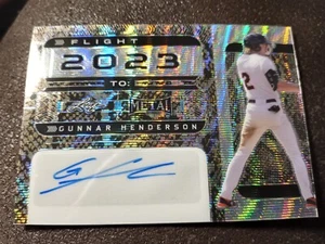 MINT GUNNAR HENDERSON 2022 Leaf Metal Flight 2023 Snake Skin Rookie Auto SP 1/1 - Picture 1 of 2