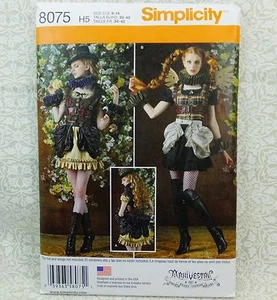 Disfraz Simplicity 8075 Steampunk Cuello Isabelino Busticio Patrón de Costura 6-14 - Imagen 1 de 1